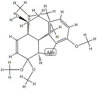 (13β,14β)-7,8-Didehydro-4,5α-epoxy-3,6,6-trimethoxy-17-methylhasubanan-9α-ol Structure