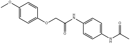 N-[4-(acetylamino)phenyl]-2-(4-methoxyphenoxy)acetamide Struktur