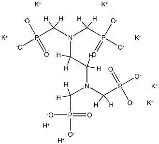 hexapotassium dihydrogen [ethane-1,2-diylbis[nitrilobis(methylene)]]tetrakisphosphonate Struktur