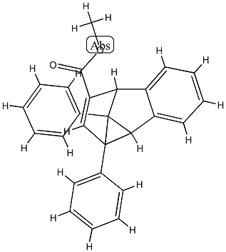 2a,2b,6b,6c-Tetrahydro-2a,6c-diphenylbenzo[a]cyclopropa[cd]pentalene-1-carboxylic acid methyl ester Structure