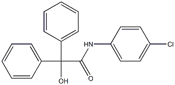 N-(4-chlorophenyl)-2-hydroxy-2,2-diphenylacetamide Structure