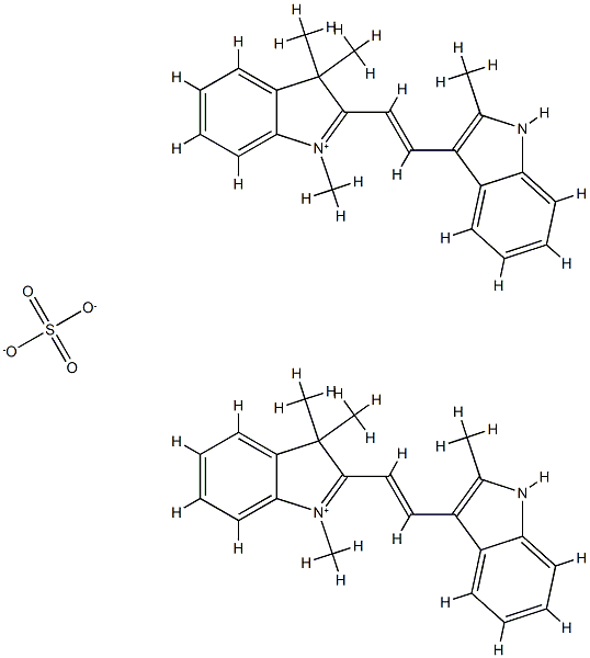 41062-71-9 1,3,3-trimethyl-2-[2-(2-methyl-1H-indol-3-yl)vinyl]-3H-indolium sulphate (2:1)