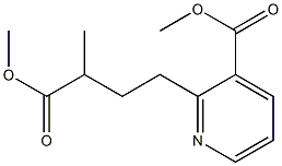 3-(メトキシカルボニル)-α-メチル-2-ピリジンブタン酸メチル 化学構造式