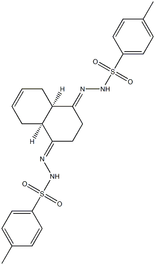 Benzenesulfonic acid,4-methyl-, (2,3,4a,5,8,8a-hexahydro-1,4-naphthalenediylidene)dihydrazide, cis-(9CI) Structure