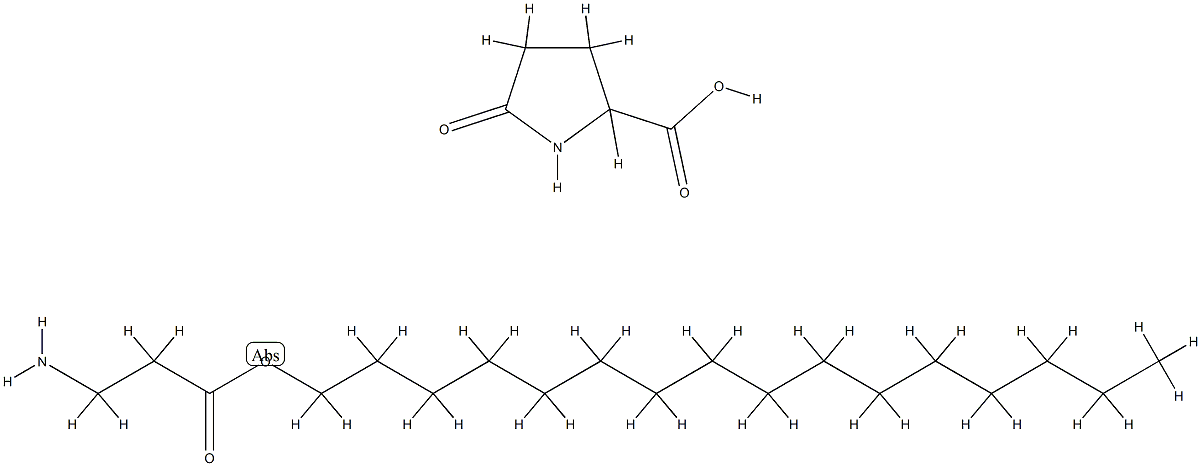 5-oxo-DL-proline, compound with hexadecyl beta-alaninate (1:1)  Structure