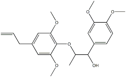 α-[1-[2,6-Dimethoxy-4-(2-propenyl)phenoxy]ethyl]-3,4-dimethoxybenzenemethanol 结构式