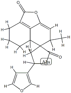 (3R,5S,5'aS,7'R)-5-(3-Furanyl)-3',4,5,5',5'a,7'-hexahydro-7'-methyl-spiro[furan-3(2H),6'-[6H]naphtho[1,8-bc]furan]-2,2'(4'H)-dione Structure