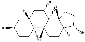 5α-Androstane-3α,7β,17β-triol Struktur