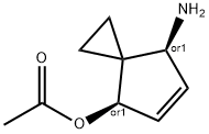 Spiro[2.4]hept-5-en-4-ol, 7-amino-, acetate (ester), (4R,7S)-rel- (9CI) Structure