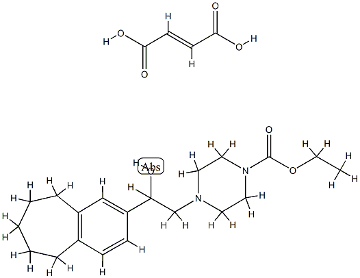 but-2-enedioic acid, ethyl 4-[2-(10-bicyclo[5.4.0]undeca-8,10,12-trien yl)-2-hydroxy-ethyl]piperazine-1-carboxylate,42882-67-7,结构式