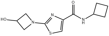 4-Thiazolecarboxamide,N-cyclobutyl-2-(3-hydroxy-1-azetidinyl)-(9CI),429668-93-9,结构式