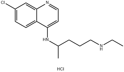 N-Desethyl Chloroquine Hydrochloride 化学構造式