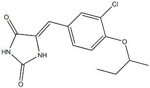 5-(4-sec-butoxy-3-chlorobenzylidene)-2,4-imidazolidinedione 结构式