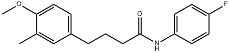 N-(4-fluorophenyl)-4-(4-methoxy-3-methylphenyl)butanamide 化学構造式