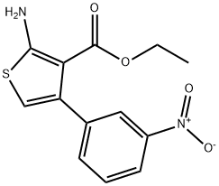 ethyl 2-amino-4-(3-nitrophenyl)thiophene-3-carboxylate Struktur