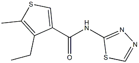 3-Thiophenecarboxamide,4-ethyl-5-methyl-N-1,3,4-thiadiazol-2-yl-(9CI) 结构式