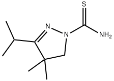 1H-Pyrazole-1-carbothioamide,4,5-dihydro-4,4-dimethyl-3-(1-methylethyl)-(9CI) Structure