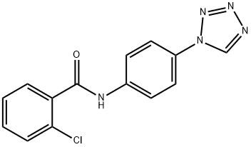 2-chloro-N-[4-(1H-tetraazol-1-yl)phenyl]benzamide 结构式