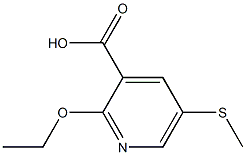 3-Pyridinecarboxylicacid,2-ethoxy-5-(methylthio)-(9CI) Structure