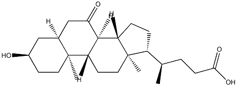 3alpha-Hydroxy-7-oxo-5beta-cholanic Acid Structure