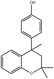 p-(3,4-dihydro-2,2,4-trimethyl-2H-1-benzopyran-4-yl)phenol  Struktur