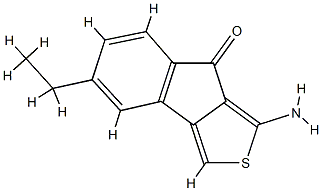 8H-Indeno[1,2-c]thiophen-8-one,1-amino-5-ethyl-(9CI) 结构式