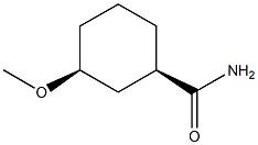 Cyclohexanecarboxamide, 3-methoxy-, (1R,3S)-rel- (9CI) Struktur