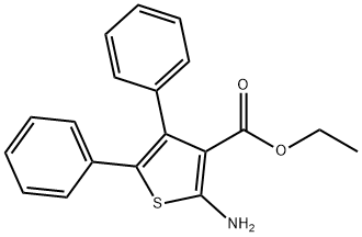 2-氨基-4,5-二苯基噻吩-3-羧酸乙酯, 4815-43-4, 结构式