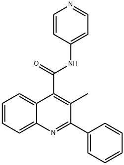 3-methyl-2-phenyl-N-(4-pyridinyl)-4-quinolinecarboxamide 结构式