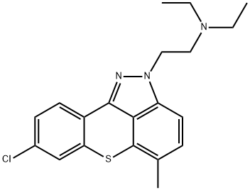 8-Chloro-5-methyl-N,N-diethyl-2H-[1]benzothiopyrano[4,3,2-cd]indazole-2-ethan-1-amine 结构式