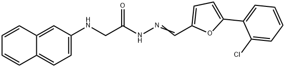 N'-{(E)-[5-(2-chlorophenyl)furan-2-yl]methylidene}-2-(naphthalen-2-ylamino)acetohydrazide (non-preferred name),496797-69-4,结构式