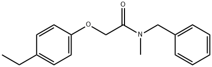 N-benzyl-2-(4-ethylphenoxy)-N-methylacetamide Struktur