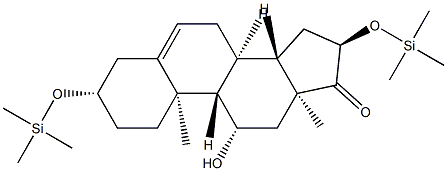 11β-Hydroxy-3β,16α-bis(trimethylsiloxy)androst-5-en-17-one Struktur