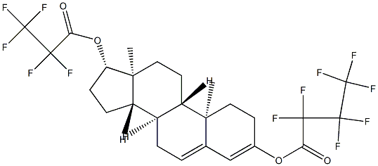 Androsta-3,5-diene-3,17β-diol 3-(heptafluorobutyrate)17-(pentafluoropropionate) Struktur