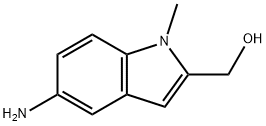 1H-Indole-2-methanol,5-amino-1-methyl-(9CI) 化学構造式