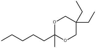 1,3-Dioxane,5,5-diethyl-2-methyl-2-pentyl-(9CI) Structure