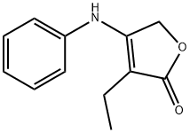 2(5H)-Furanone,3-ethyl-4-(phenylamino)-(9CI) 化学構造式