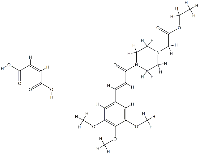 ethyl 4-[1-oxo-3-(3,4,5-trimethoxyphenyl)allyl]piperazine-1-acetate, maleate (1:1)|