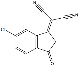 2-(6-chloro-2,3-Dihydro-3-oxo-1H-inden-ylidene)-propanedinitrile Structure