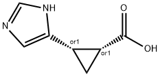 Cyclopropanecarboxylic acid, 2-(1H-imidazol-4-yl)-, (1R,2S)-rel- (9CI),508217-13-8,结构式