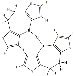 4,4'-オキシビス[8,9-ジヒドロ-4H-ボレピノ[3,2-b:6,7-b']ジチオフェン] 化学構造式