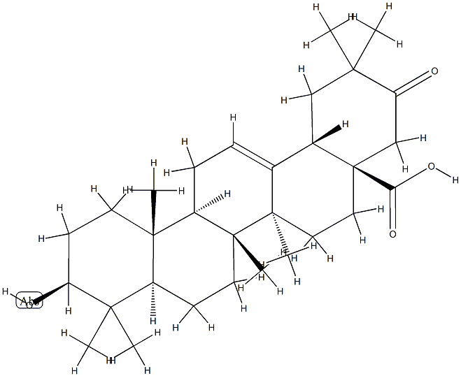 3β-Hydroxy-21-oxoolean-12-en-28-oic acid,511-81-9,结构式