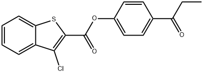 4-propionylphenyl 3-chloro-1-benzothiophene-2-carboxylate Structure