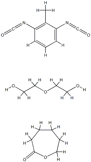2-Oxepanone, polymer with 1,3-diisocyanatomethylbenzene and 2,2'-oxybis[ethanol] 化学構造式