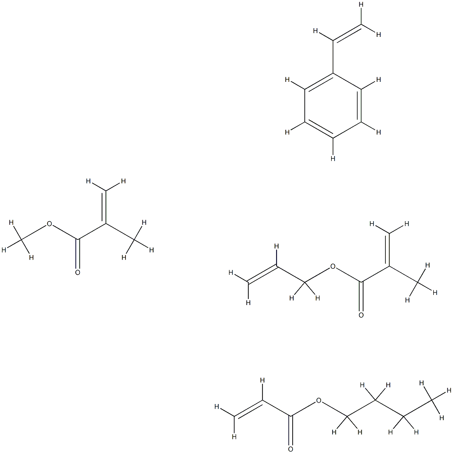 丙烯酸丁酯、苯乙烯、甲基丙烯酸烯丙基酯、甲基丙烯酸甲酯的聚合物 结构式