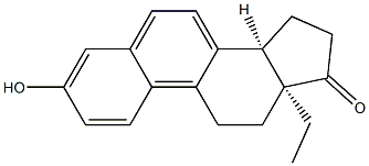 (14β)-13-Ethyl-3-hydroxy-1,3,5,7,9-gonapenten-17-one Structure
