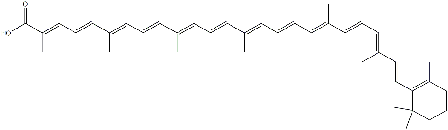3',4'-ジデヒドロ-β,ψ-カロテン-16'-酸 化学構造式