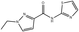 1H-Pyrazole-3-carboxamide,1-ethyl-N-2-thiazolyl-(9CI) 化学構造式