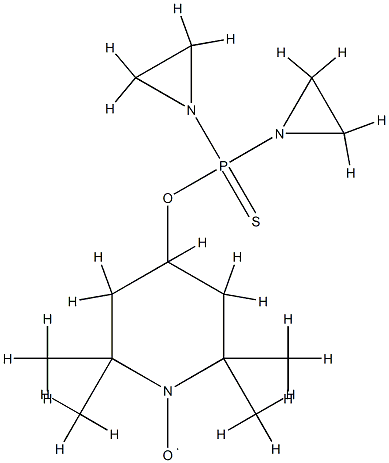 1-oxyl-2,2,6,6-tetramethyl-4-piperidyl-N,N,N',N'-bis(ethylene)phosphorodiamidothioate Structure