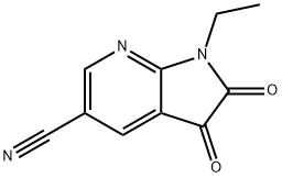 1H-Pyrrolo[2,3-b]pyridine-5-carbonitrile,1-ethyl-2,3-dihydro-2,3-dioxo-(9CI) Structure